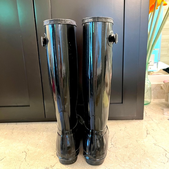 Hunter Rainboots original gloss Black size 9. EUC. Tall. - Picture 6 of 6